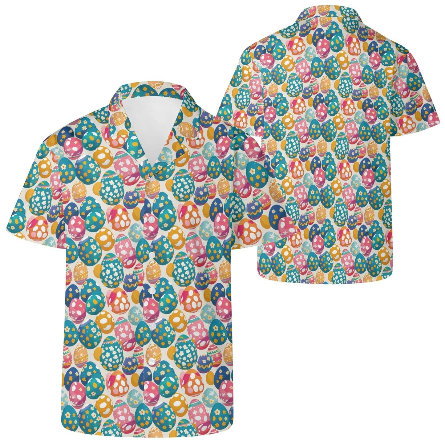 Festive Egg Men's Casual Hawaiian Shirt - DeRose Seasonal