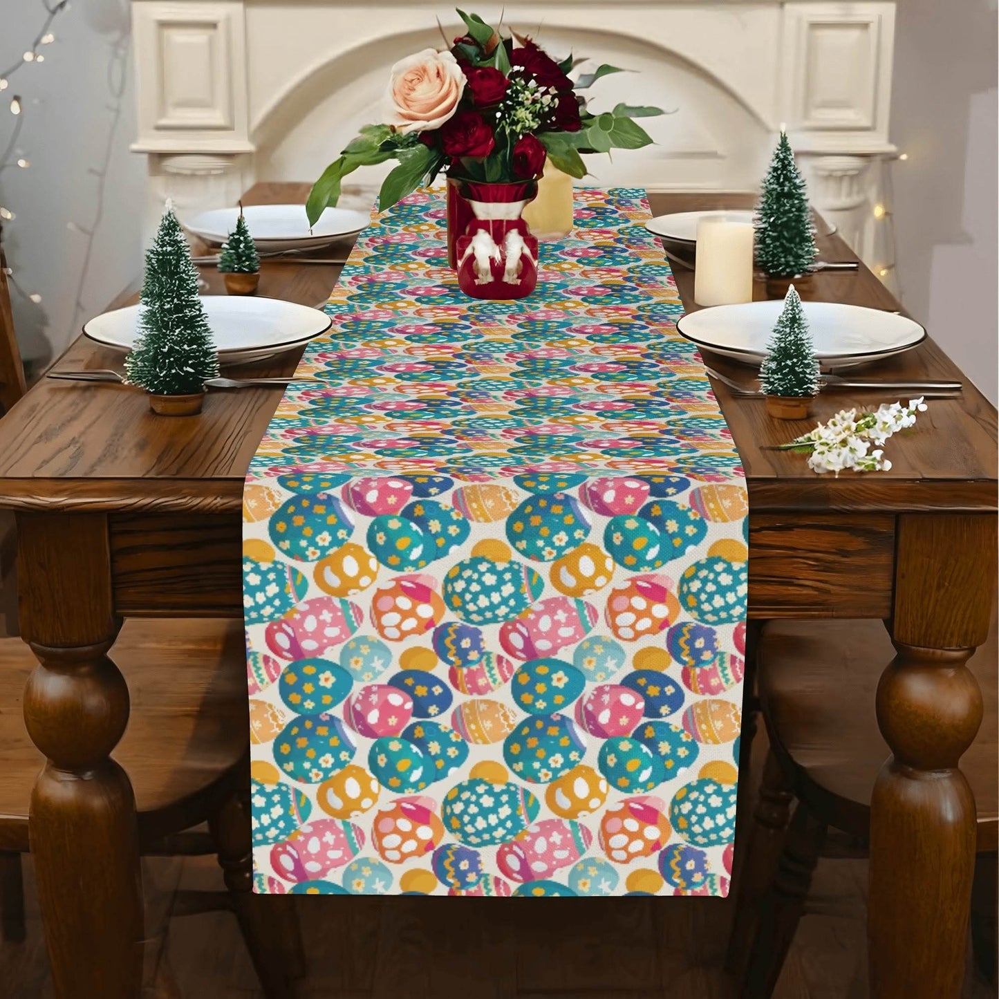 Festive Egg Polyester Table Runner - DeRose Seasonal