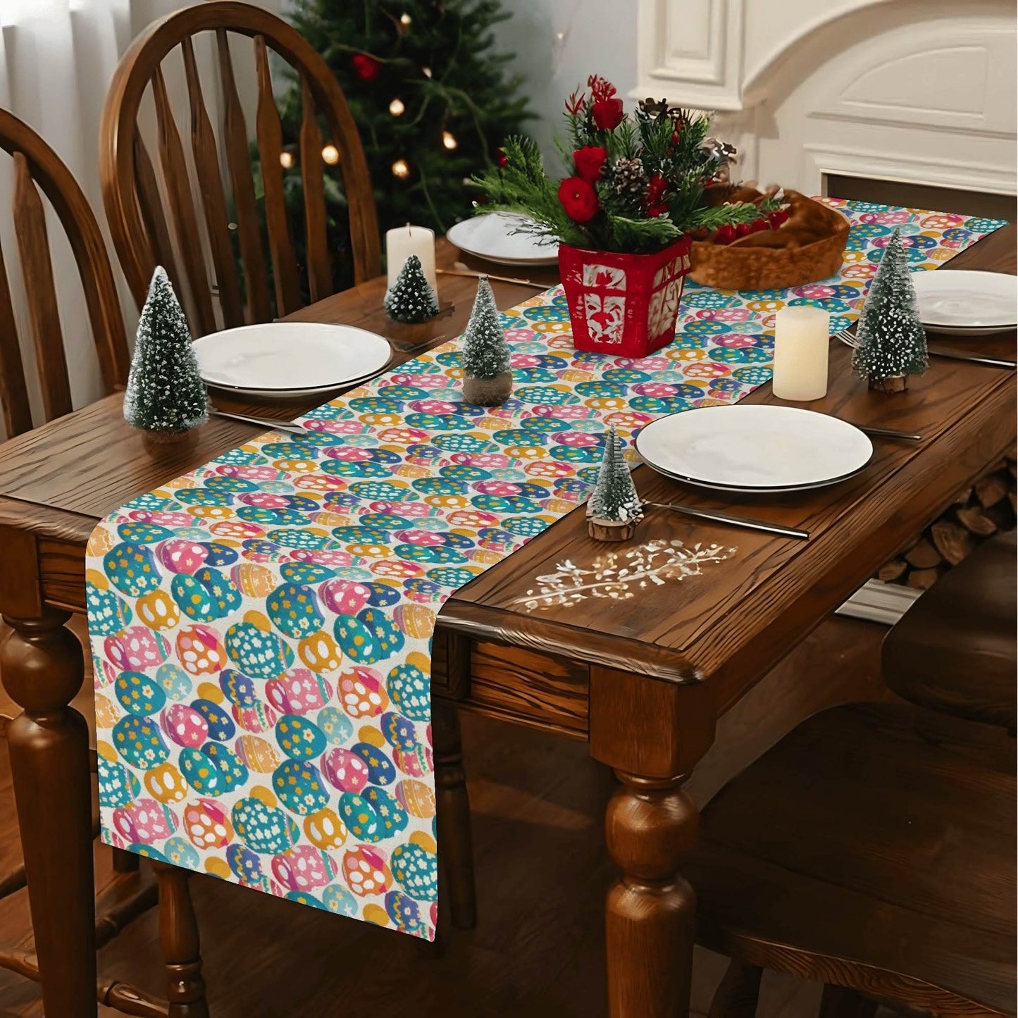 Festive Egg Polyester Table Runner - DeRose Seasonal