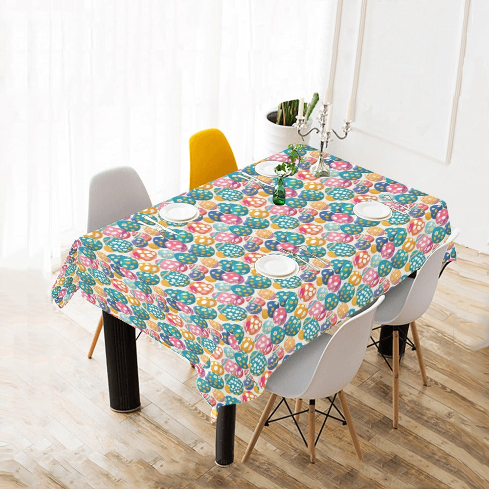 Festive Egg Polyester Tablecloth Polyester Tablecloth 70"x 52" DeRose Seasonal