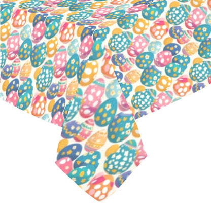 Festive Egg Polyester Tablecloth Polyester Tablecloth 70"x 52" DeRose Seasonal