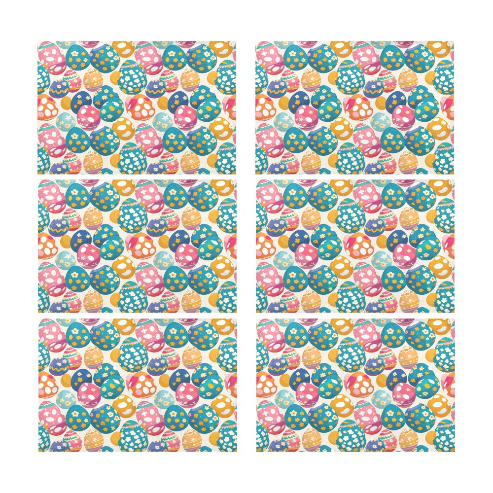 Festive Egg Table Placemat (set of 6) Placemats 12" x 18" (Set of 6) DeRose Seasonal