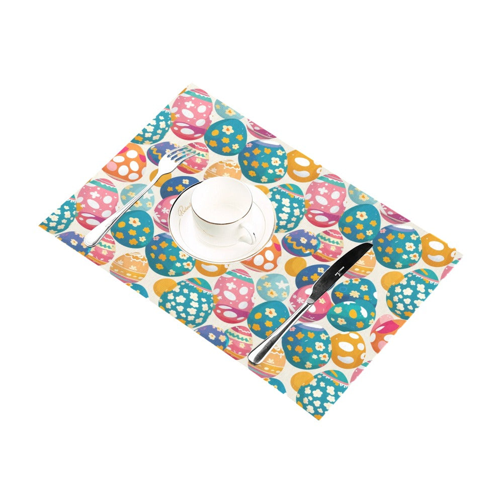 Festive Egg Table Placemat (set of 6) Placemats 12" x 18" (Set of 6) DeRose Seasonal
