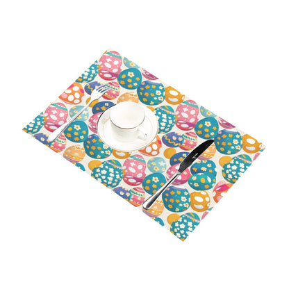 Festive Egg Table Placemat (set of 6) Placemats 12" x 18" (Set of 6) DeRose Seasonal