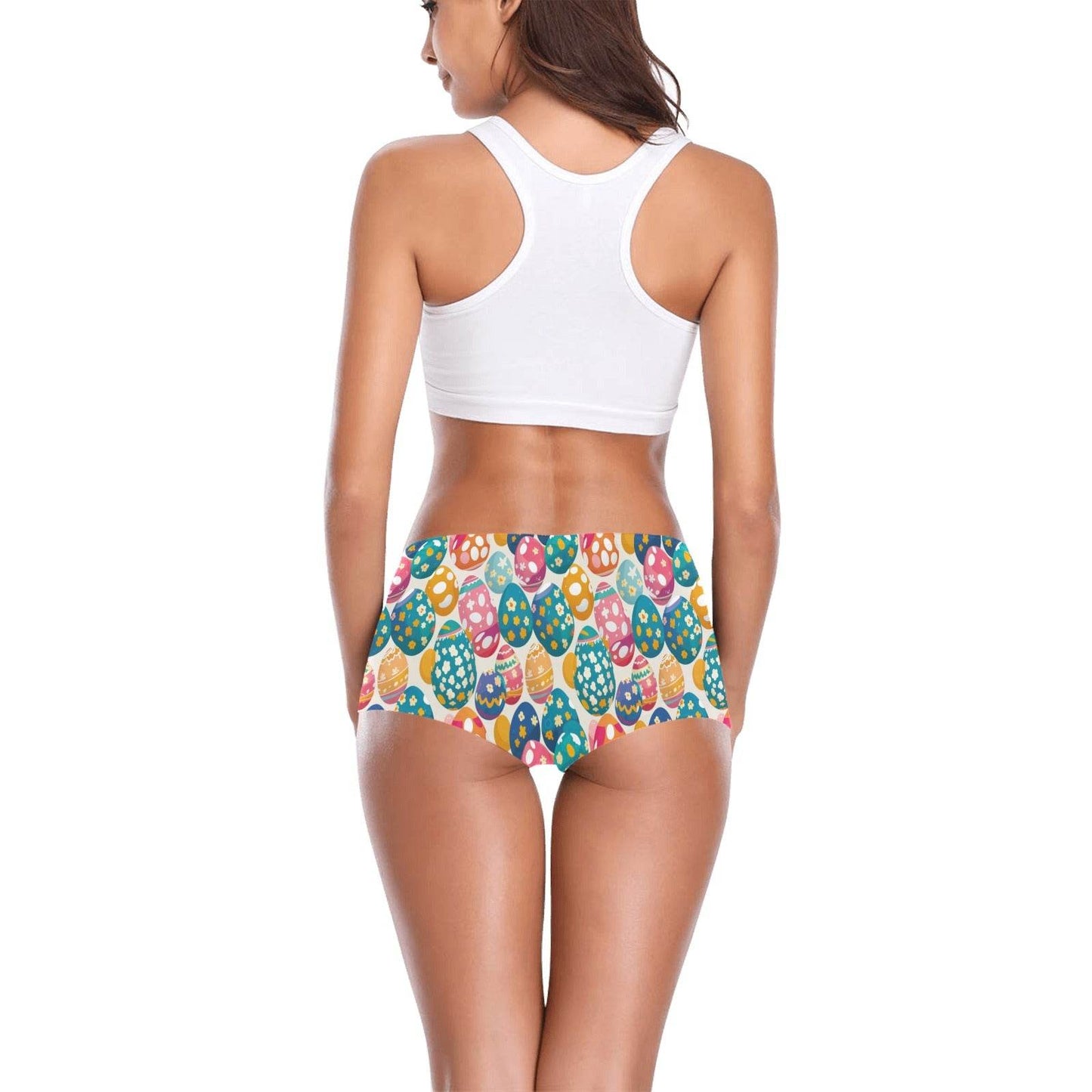 Festive Egg Women's Underwear Briefs Women's Boyshort Panties (Model L31) - DeRose Seasonal