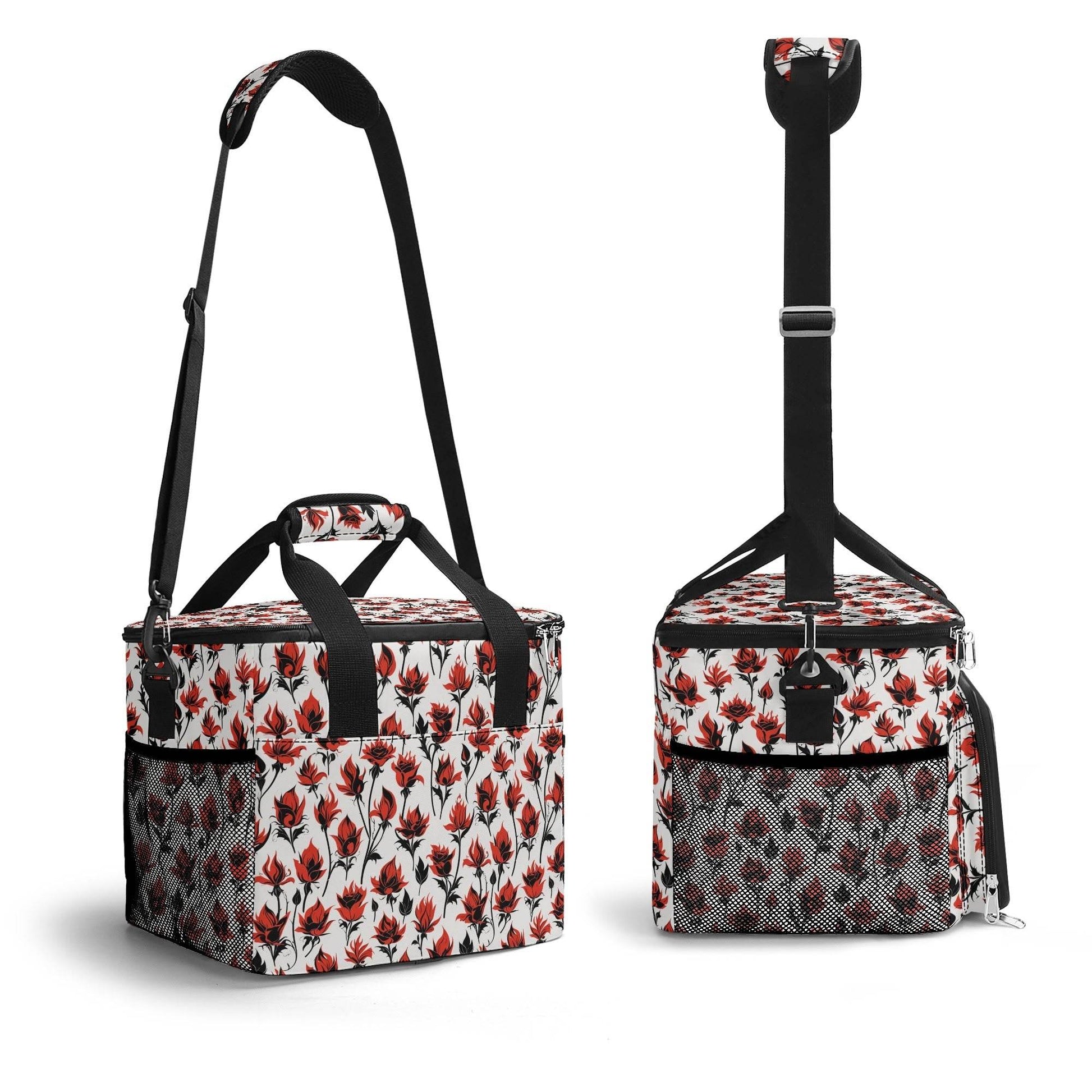 Floral Fire Insulated Leakproof Cooler Bag Lunch Box - DeRose Seasonal