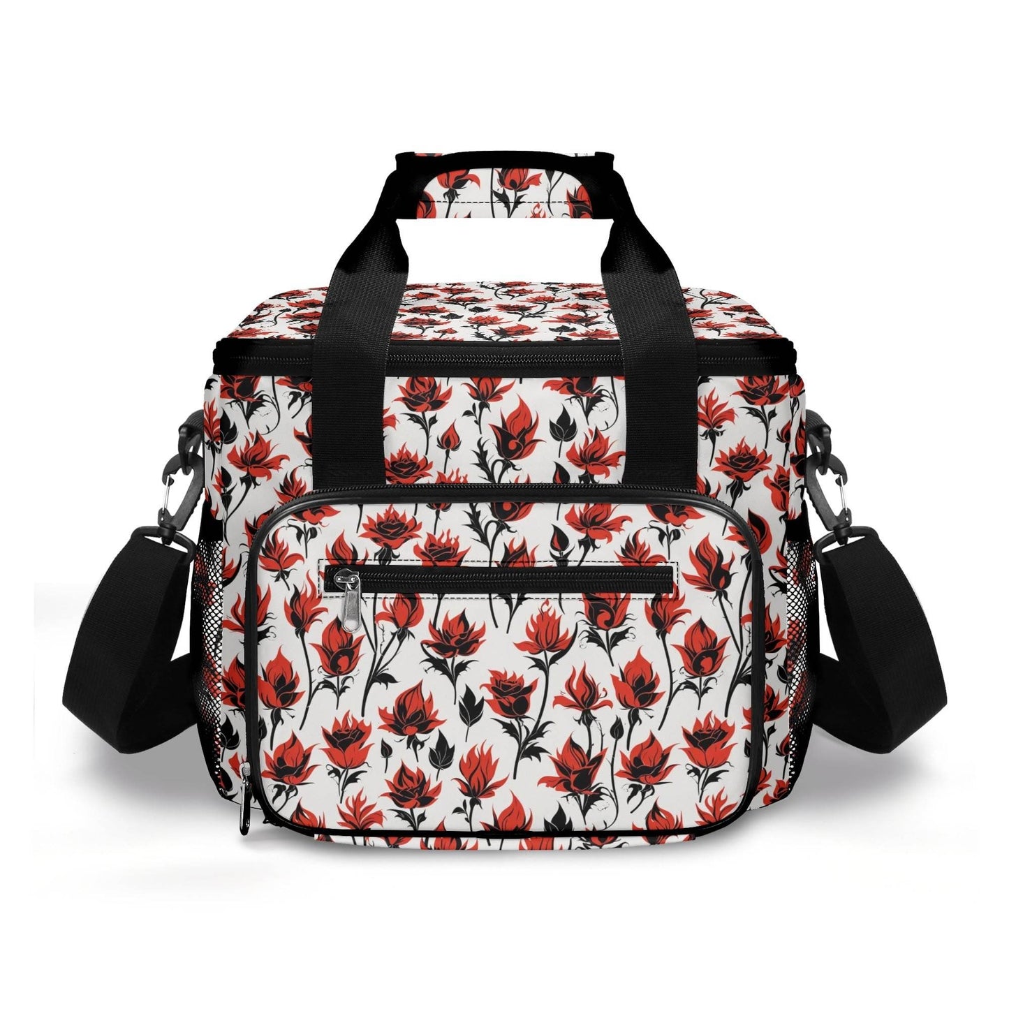 Floral Fire Insulated Leakproof Cooler Bag Lunch Box - DeRose Seasonal