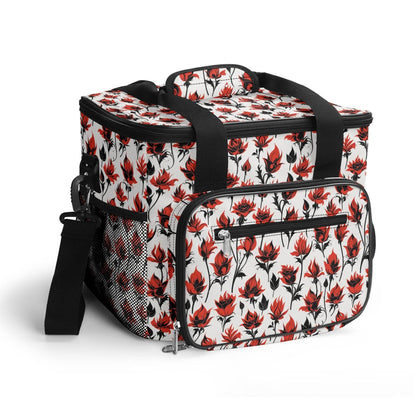 Floral Fire Insulated Leakproof Cooler Bag Lunch Box - DeRose Seasonal