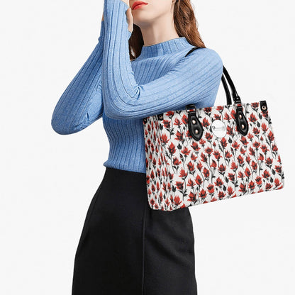 Floral Fire Luxury Women's Leather Handbag - DeRose Seasonal