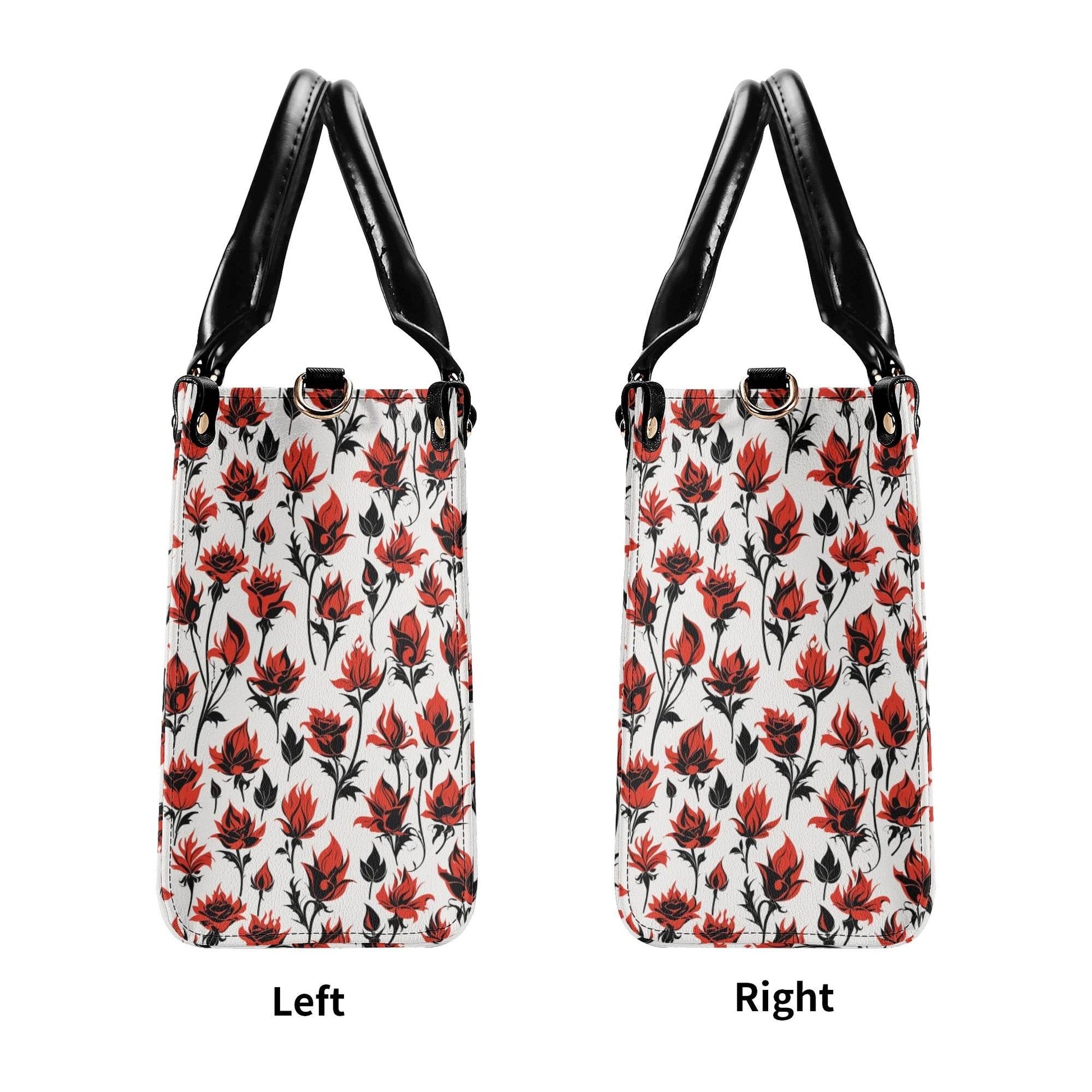 Floral Fire Luxury Women's Leather Handbag - DeRose Seasonal