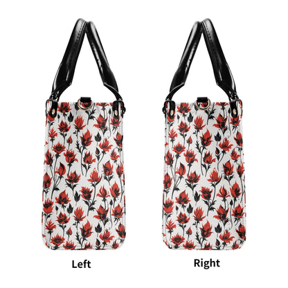 Floral Fire Luxury Women's Leather Handbag - DeRose Seasonal