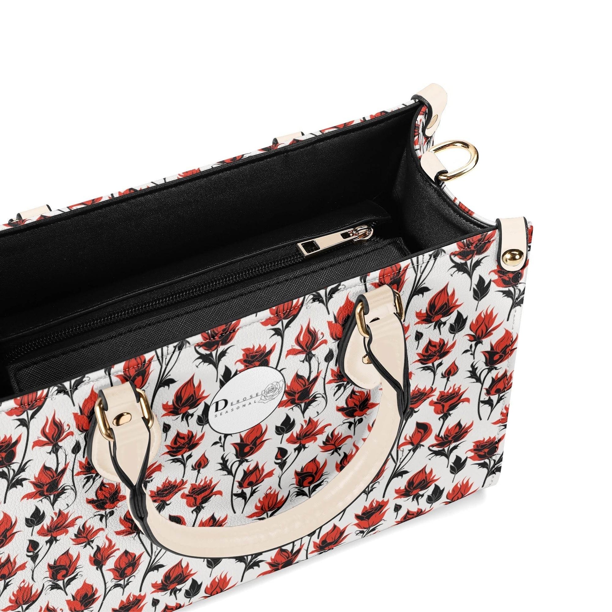 Floral Fire Luxury Women's Leather Handbag - DeRose Seasonal