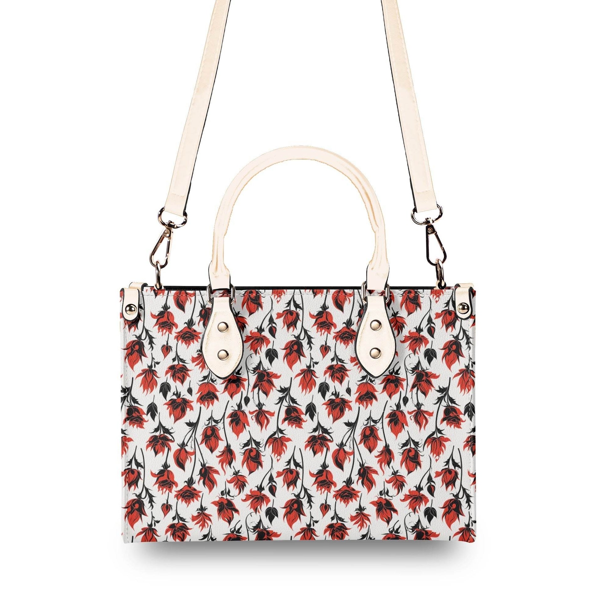 Floral Fire Luxury Women's Leather Handbag - DeRose Seasonal