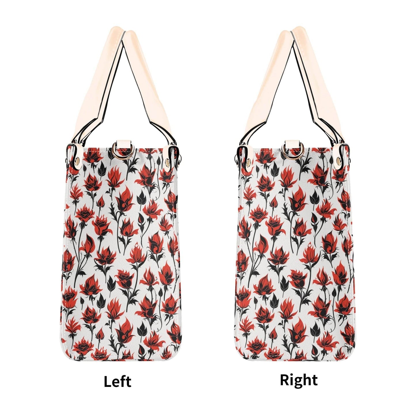 Floral Fire Luxury Women's Leather Handbag - DeRose Seasonal
