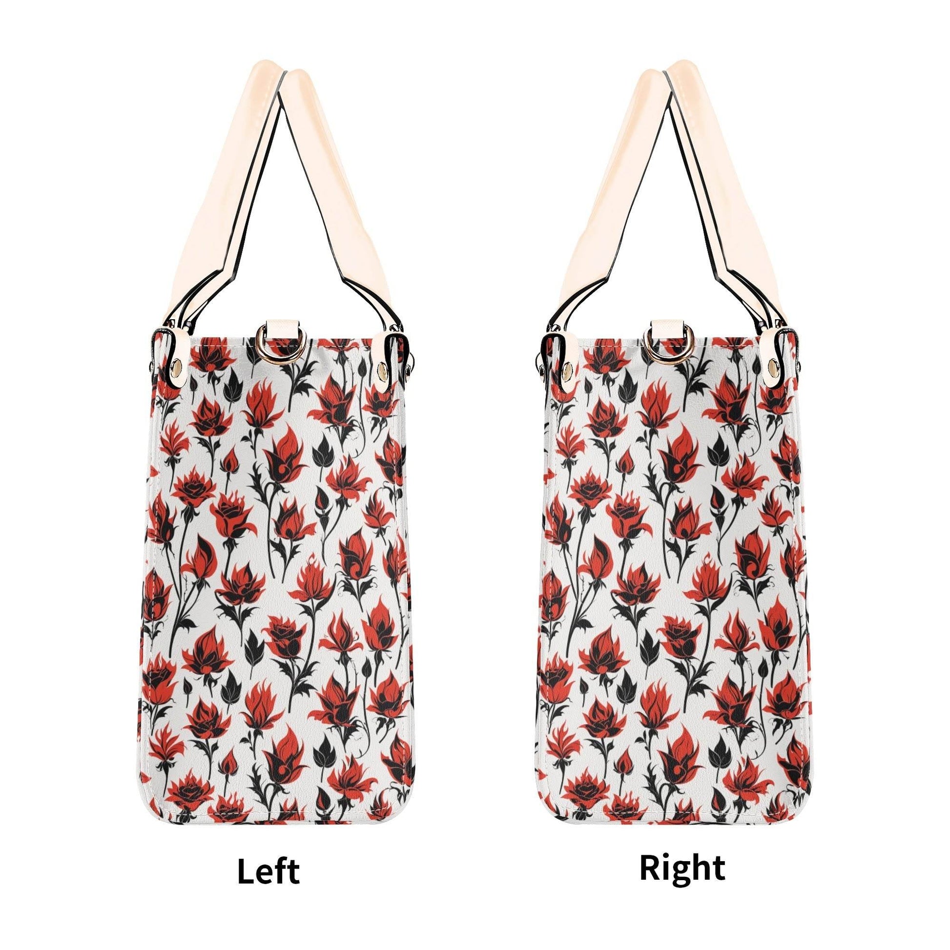 Floral Fire Luxury Women's Leather Handbag - DeRose Seasonal