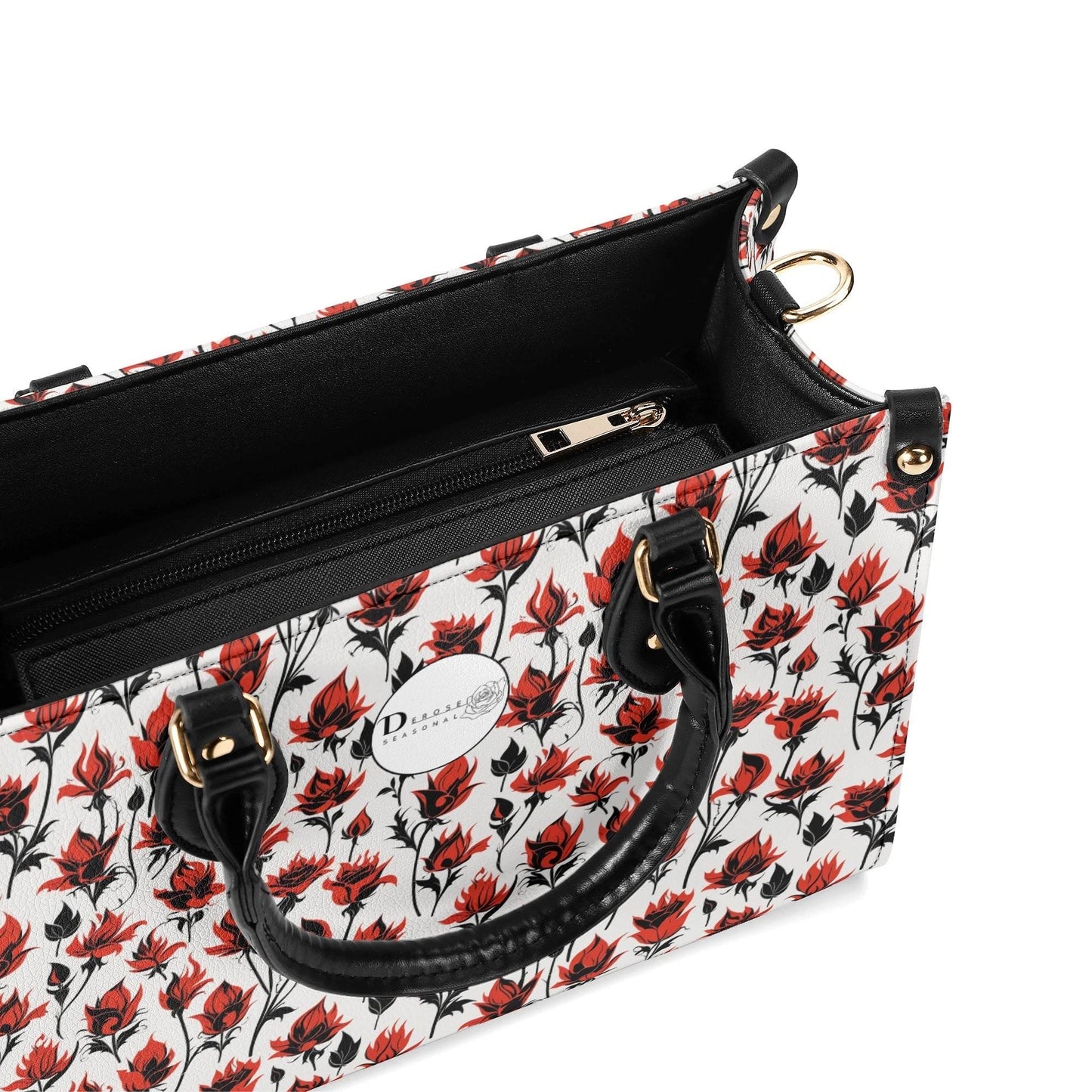 Floral Fire Luxury Women's Leather Handbag - DeRose Seasonal