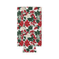 Red and White Poinsettia Can Cooler BOGO 50% Off - DeRose Seasonal