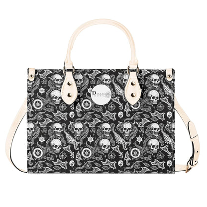Flying Skulls Luxury Women's Leather Handbag (3 sizes) - DeRose Seasonal