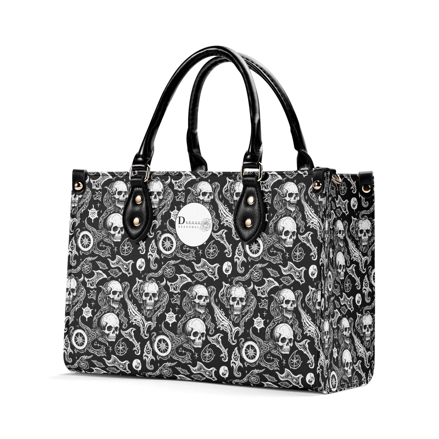 Flying Skulls Luxury Women's Leather Handbag (3 sizes) - DeRose Seasonal
