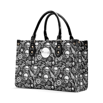 Flying Skulls Luxury Women's Leather Handbag (3 sizes) - DeRose Seasonal