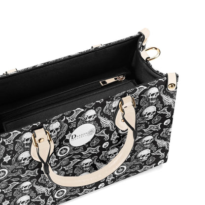 Flying Skulls Luxury Women's Leather Handbag (3 sizes) - DeRose Seasonal