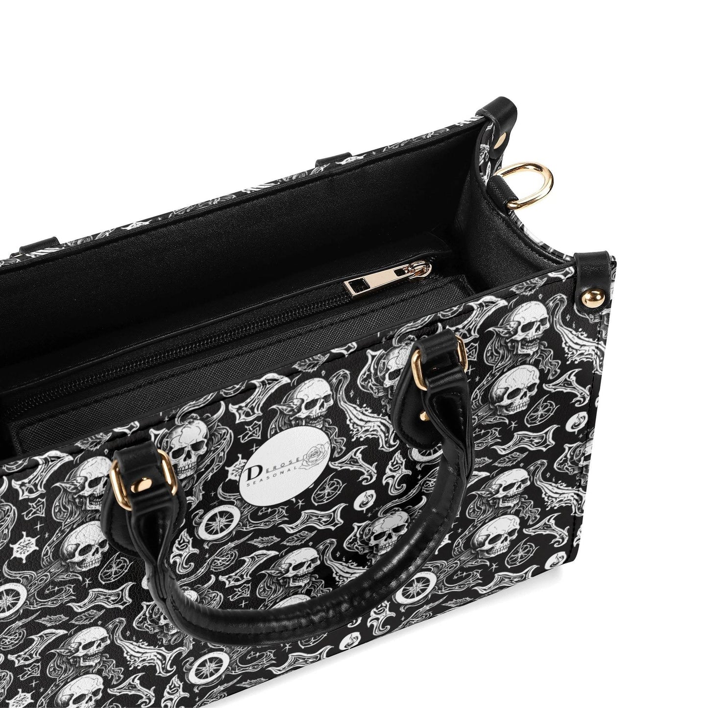 Flying Skulls Luxury Women's Leather Handbag (3 sizes) - DeRose Seasonal