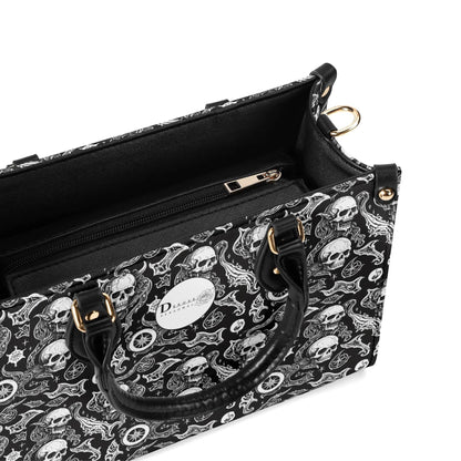 Flying Skulls Luxury Women's Leather Handbag (3 sizes) - DeRose Seasonal
