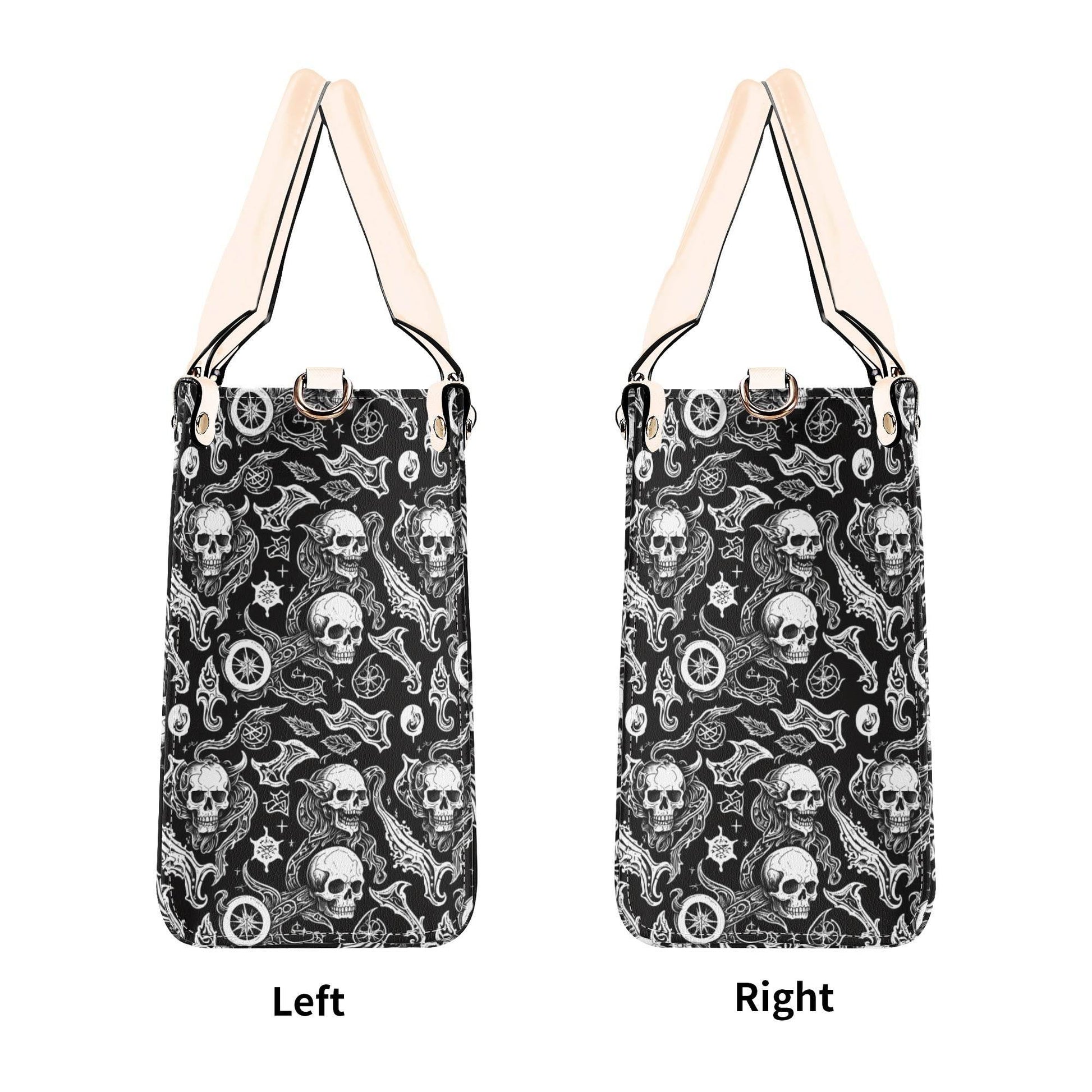 Flying Skulls Luxury Women's Leather Handbag (3 sizes) - DeRose Seasonal