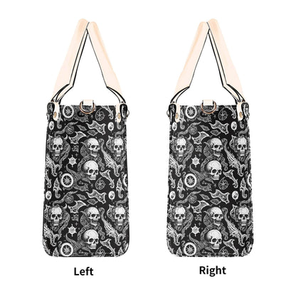 Flying Skulls Luxury Women's Leather Handbag (3 sizes) - DeRose Seasonal