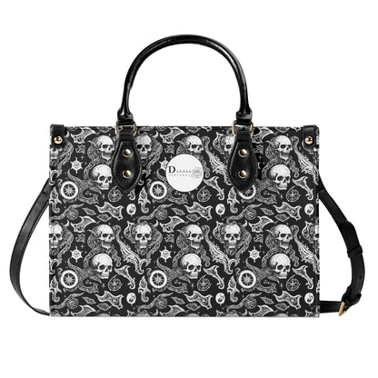 Flying Skulls Luxury Women's Leather Handbag (3 sizes) - DeRose Seasonal