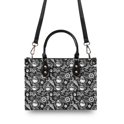 Flying Skulls Luxury Women's Leather Handbag (3 sizes) - DeRose Seasonal