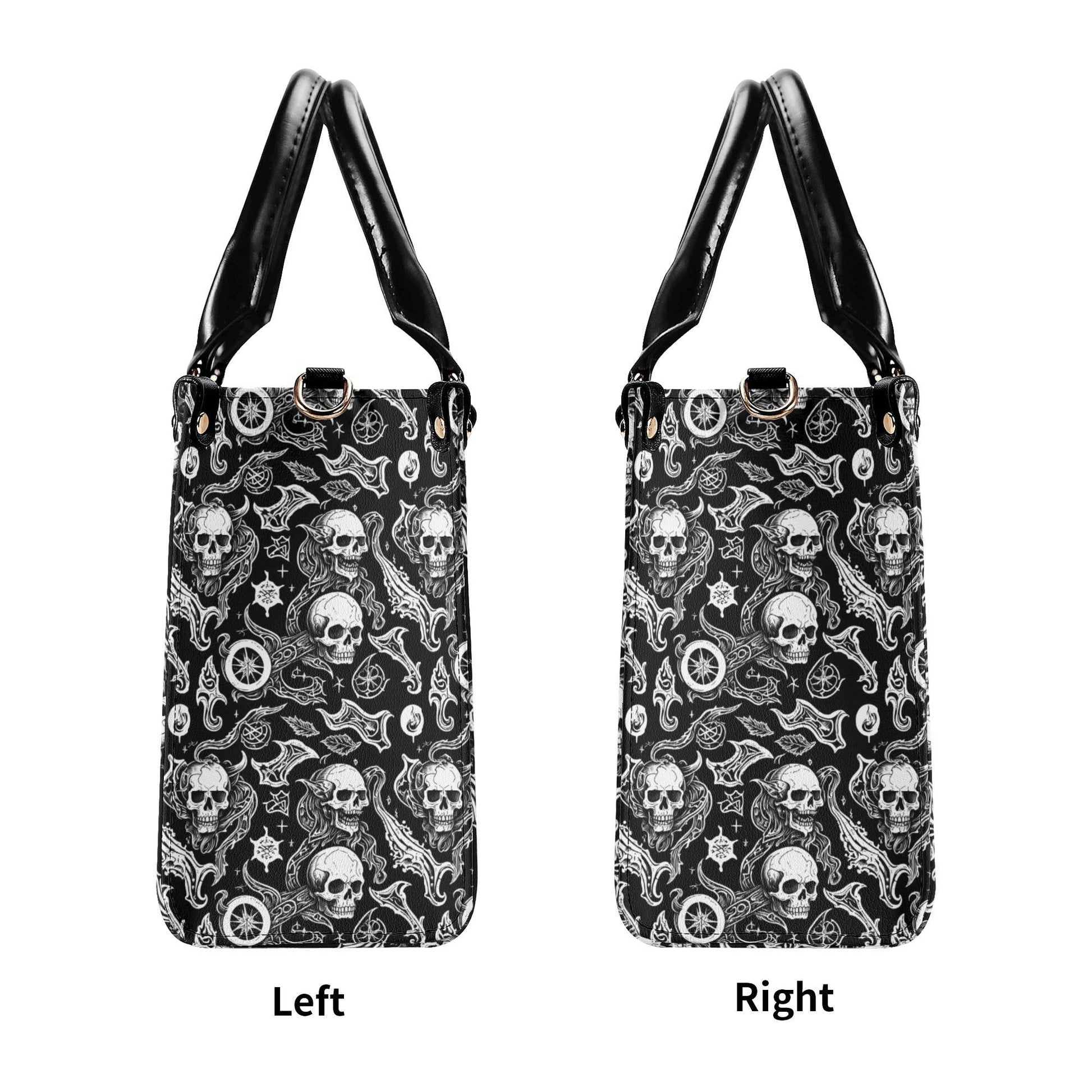 Flying Skulls Luxury Women's Leather Handbag (3 sizes) - DeRose Seasonal