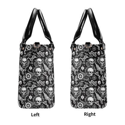 Flying Skulls Luxury Women's Leather Handbag (3 sizes) - DeRose Seasonal
