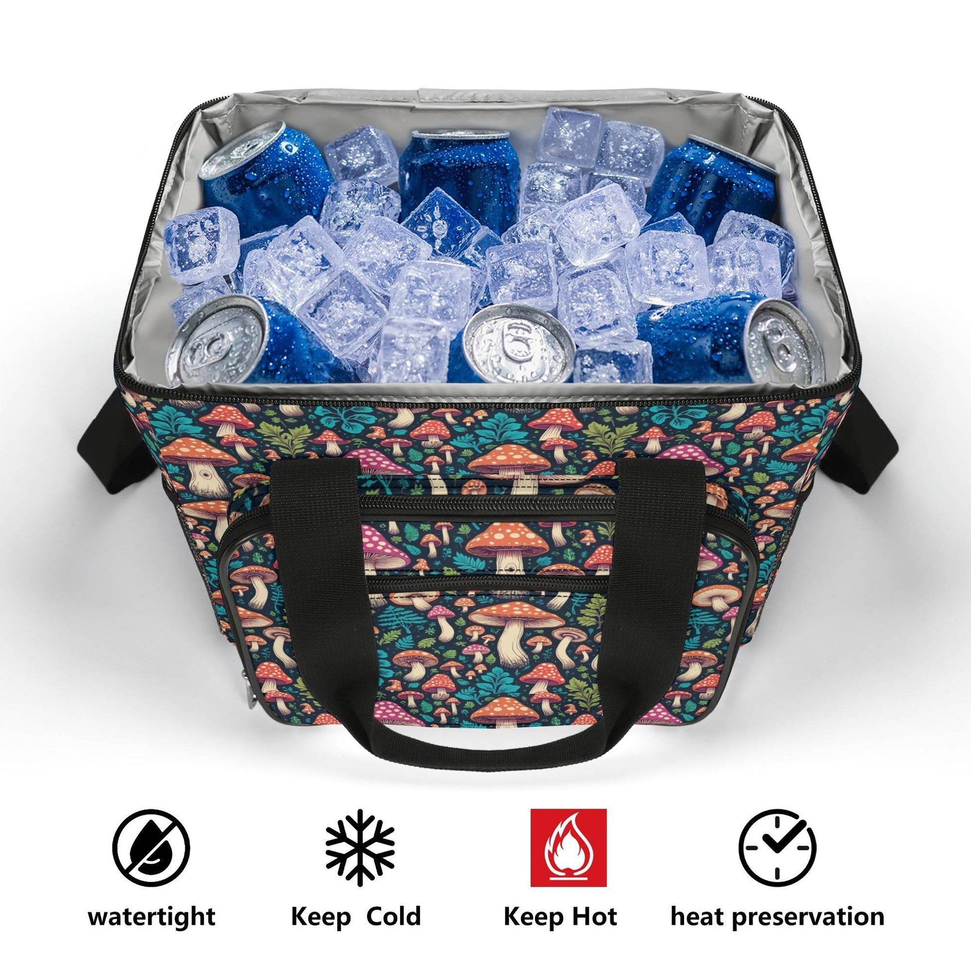 Forest Shrooms Insulated Leakproof Cooler Bag Lunch Box - DeRose Seasonal