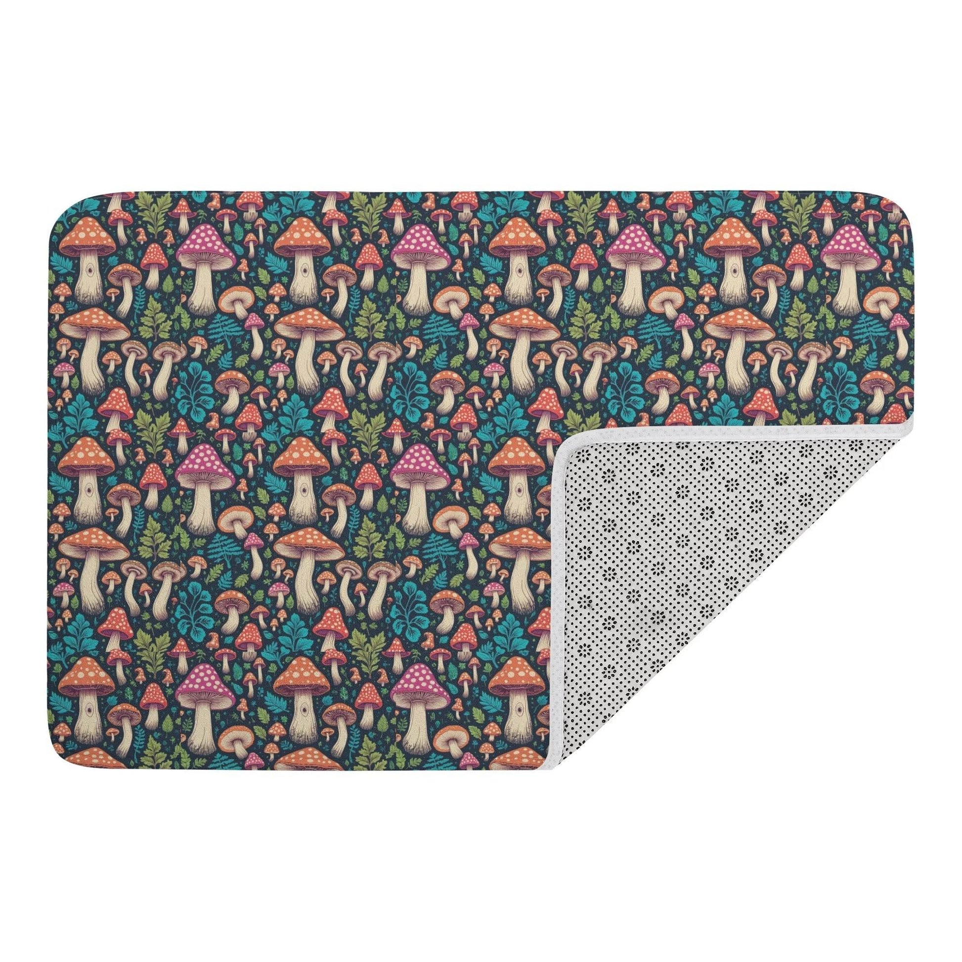 Forest Shrooms Plush Indoor Doormat - DeRose Seasonal