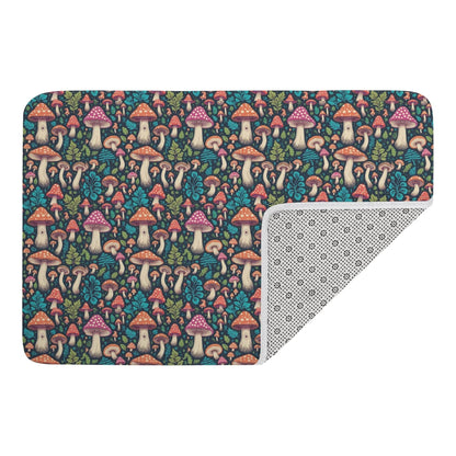 Forest Shrooms Plush Indoor Doormat - DeRose Seasonal
