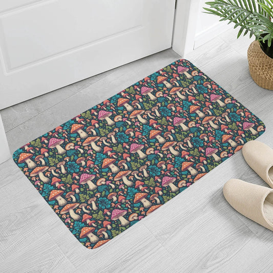 Forest Shrooms Plush Indoor Doormat - DeRose Seasonal