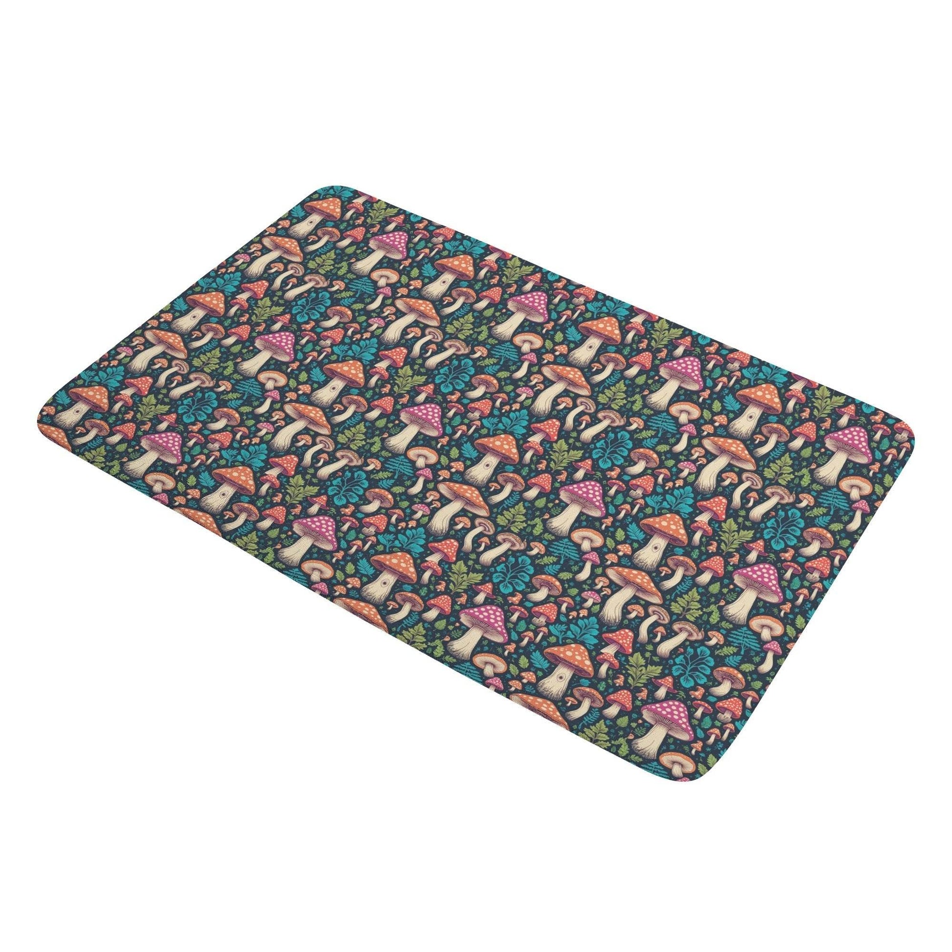 Forest Shrooms Plush Indoor Doormat - DeRose Seasonal