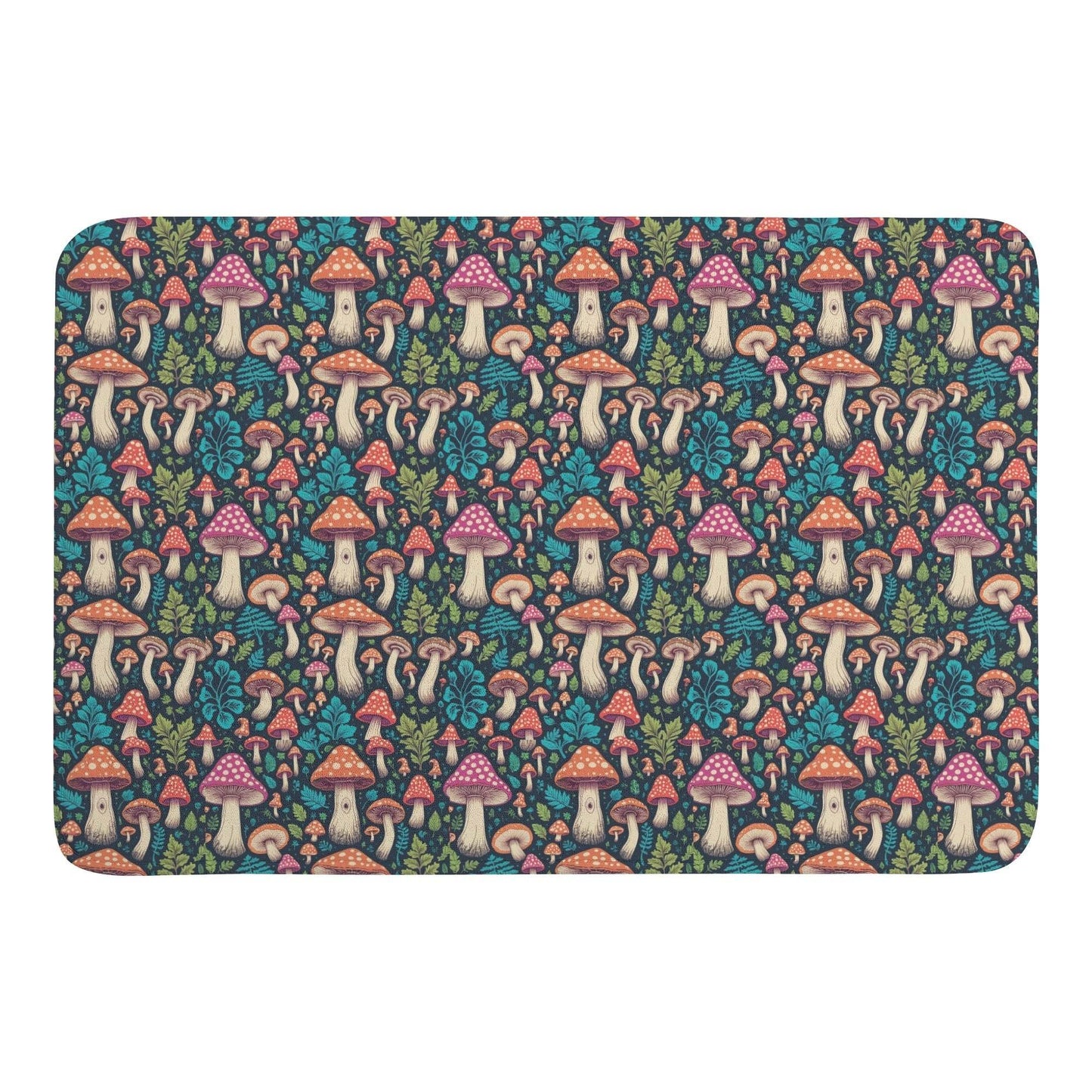 Forest Shrooms Plush Indoor Doormat - DeRose Seasonal