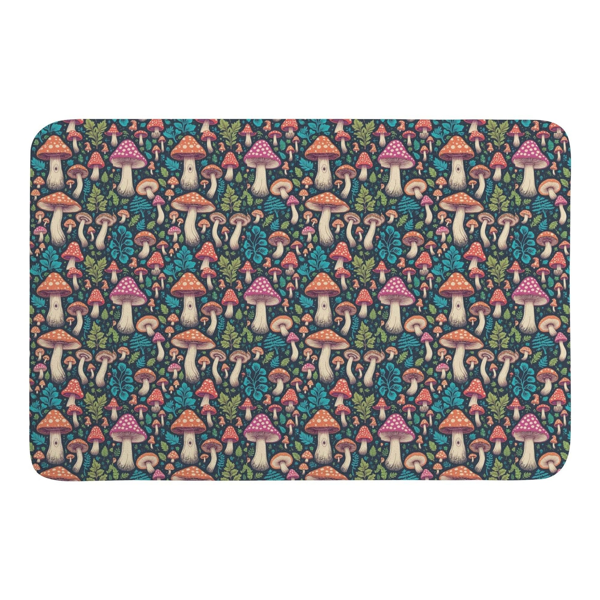 Forest Shrooms Plush Indoor Doormat - DeRose Seasonal