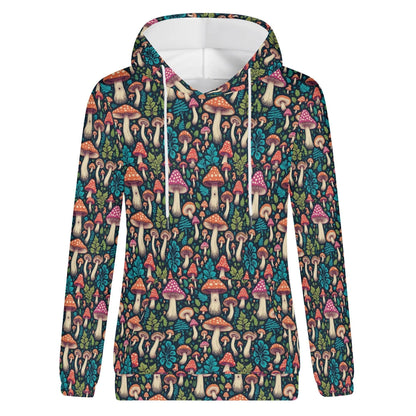 Forest Shrooms Women's Lightweight Pullover Hoodie Sweatshirt - DeRose Seasonal