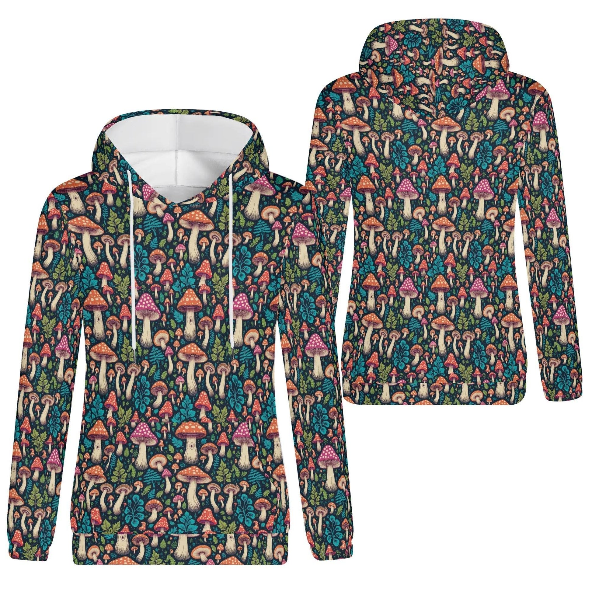 Forest Shrooms Women's Lightweight Pullover Hoodie Sweatshirt - DeRose Seasonal
