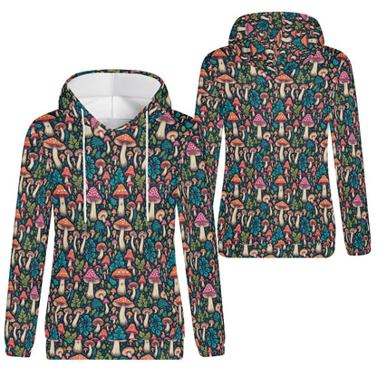 Forest Shrooms Women's Lightweight Pullover Hoodie Sweatshirt - DeRose Seasonal