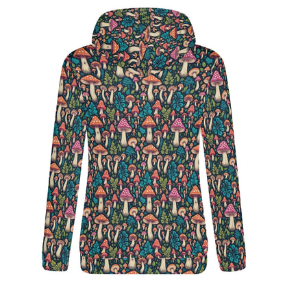 Forest Shrooms Women's Lightweight Pullover Hoodie Sweatshirt - DeRose Seasonal