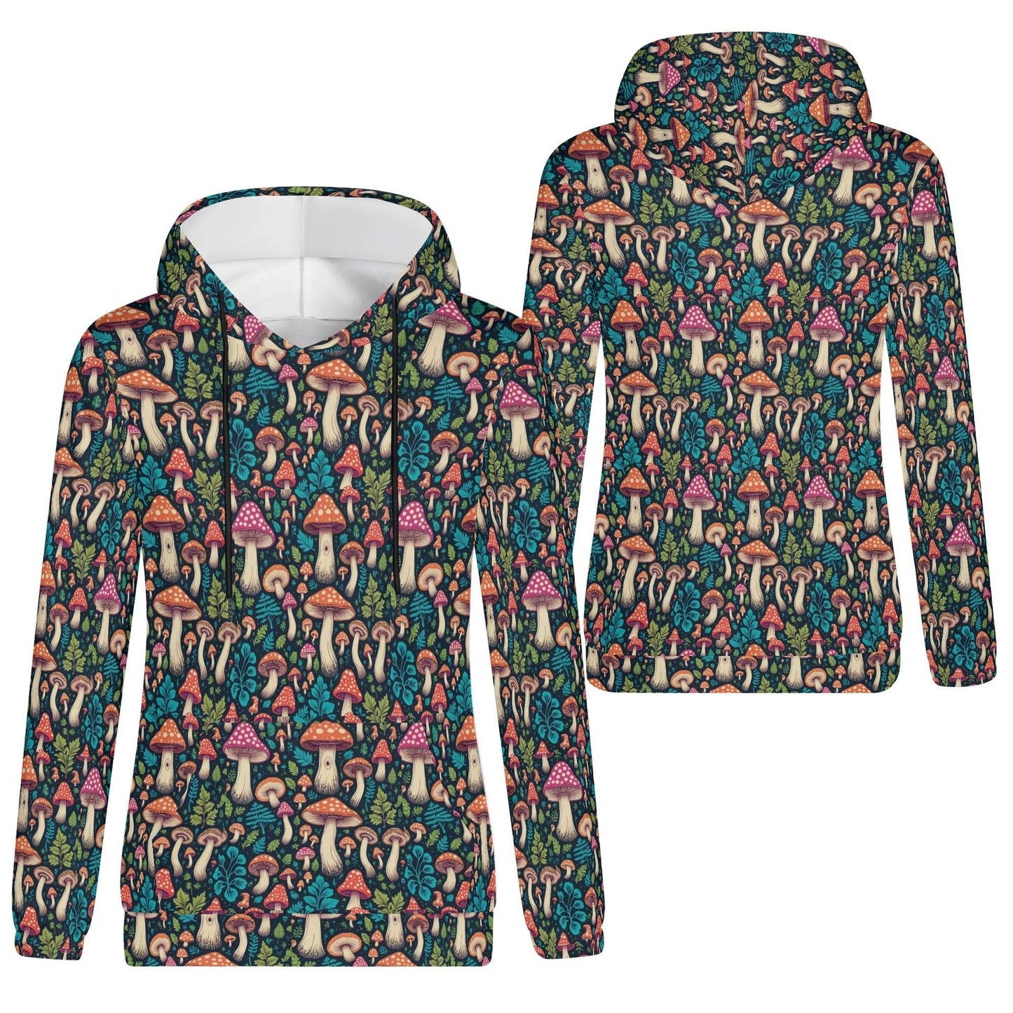 Forest Shrooms Women's Lightweight Pullover Hoodie Sweatshirt - DeRose Seasonal