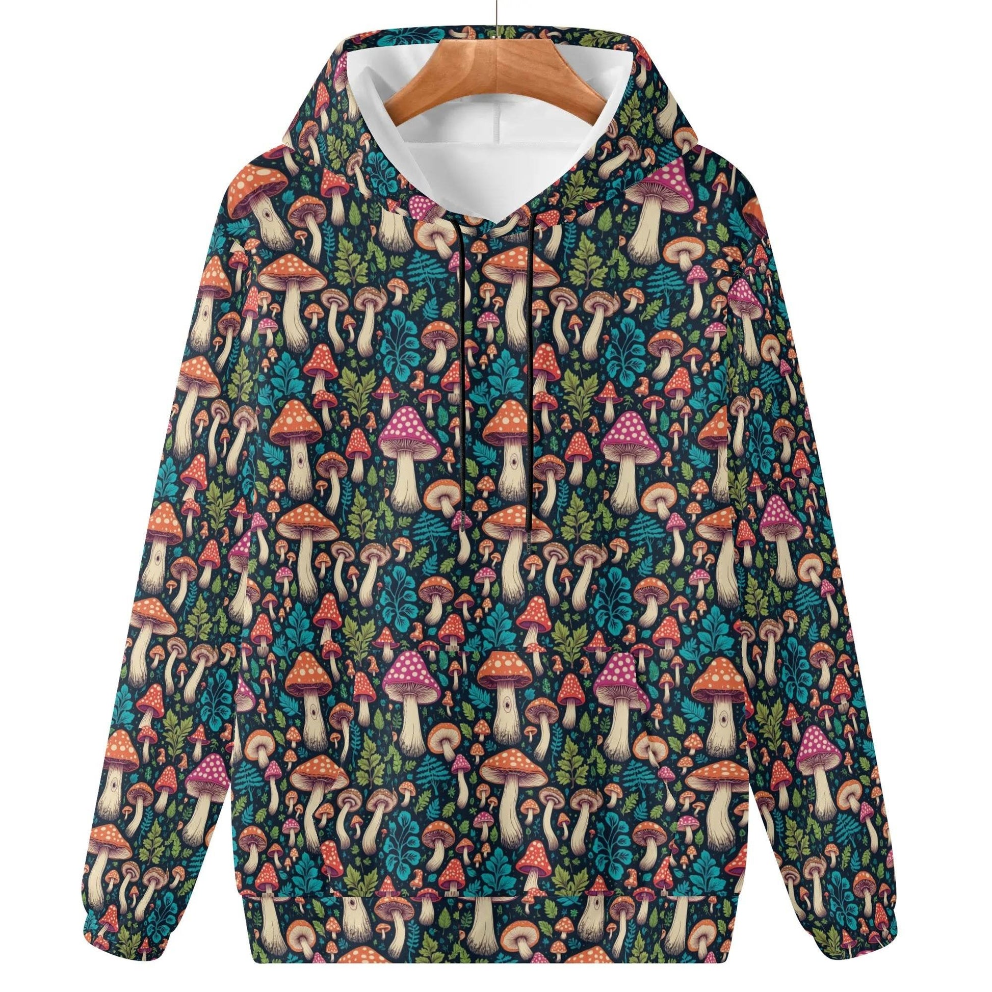 Forest Shrooms Women's Lightweight Pullover Hoodie Sweatshirt - DeRose Seasonal