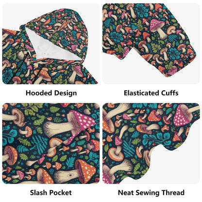 Forest Shrooms Women's Lightweight Pullover Hoodie Sweatshirt - DeRose Seasonal