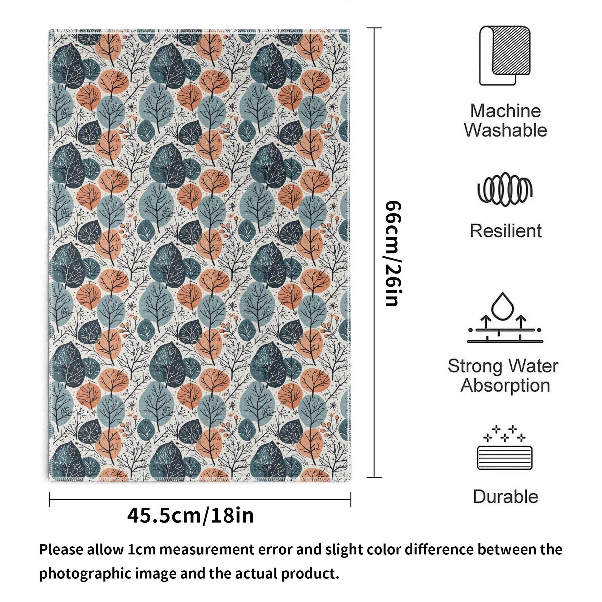 Freezing Leaves Hand Towels (6 Pcs) - DeRose Seasonal