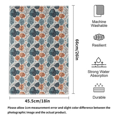 Freezing Leaves Hand Towels (6 Pcs) - DeRose Seasonal