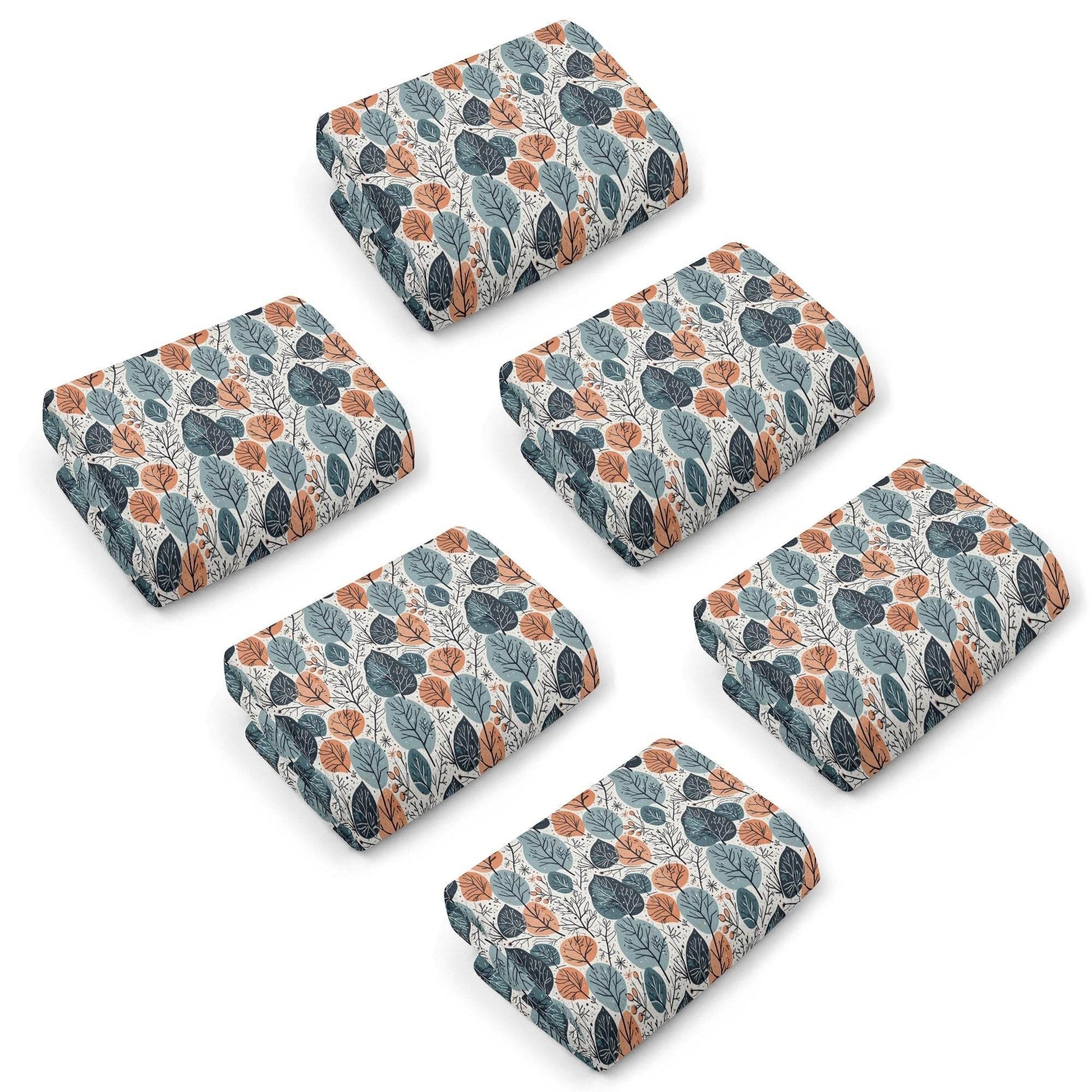 Freezing Leaves Hand Towels (6 Pcs) - DeRose Seasonal